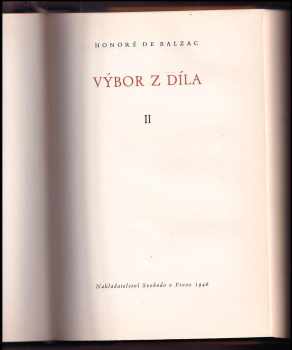 Honoré de Balzac: Výbor z díla I - II