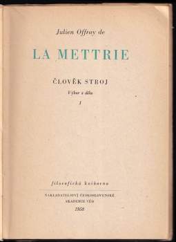 Julien Offray de La Mettrie: Výbor z díla