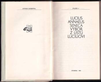 Lucius Annaeus Seneca: Výbor z listů Luciliovi