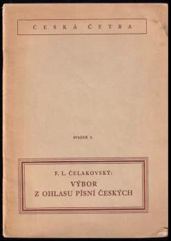 František Ladislav Čelakovský: Výbor z ohlasu písní českých