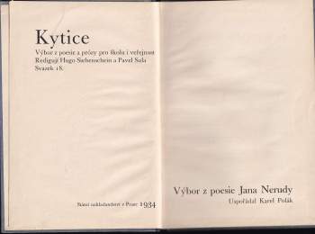 Jan Neruda: Výbor z poesie Jana Nerudy