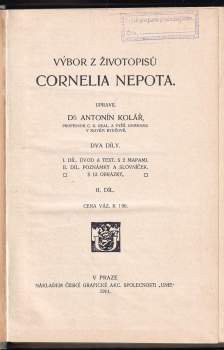 Antonín Kolář: Výbor z životopisů Cornelia Nepota