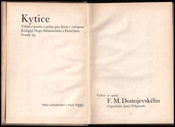 Fedor Michajlovič Dostojevskij: Výbor ze spisů F.M. Dostojevského