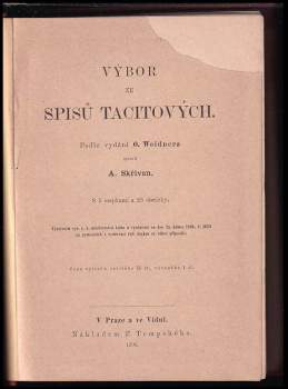 Publius Cornelius Tacitus: Výbor ze spisů Tacitových