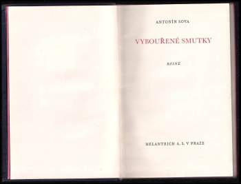 Antonín Sova: Vybouřené smutky