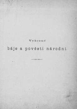 Vybrané báje a pověsti národní jiných větví slovanských