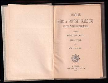 Vybrané báje a pověsti národní jiných větví slovanských