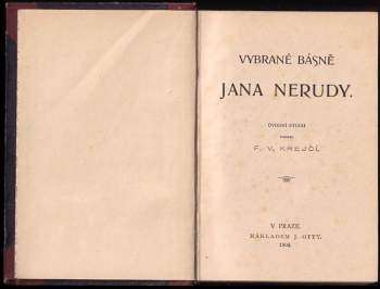 Jan Neruda: Vybrané básně Jana Nerudy
