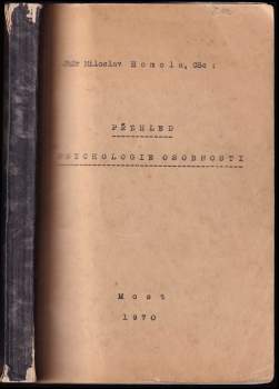 Vybrané kapitoly z psychologie osobnosti