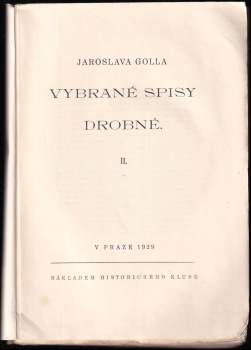 Jaroslav Goll: Vybrané spisy
