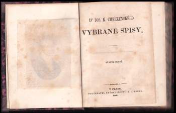 Josef Krasoslav Chmelenský: Vybrané spisy
