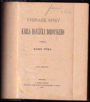 Karel Havlíček Borovský: Vybrané spisy Karla Havlíčka Borovského