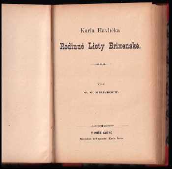 Karel Havlíček Borovský: Vybrané spisy Karla Havlíčka Borovského