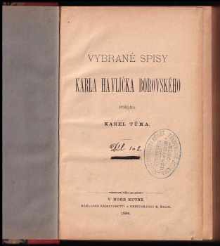 Karel Havlíček Borovský: Vybrané spisy Karla Havlíčka Borovského