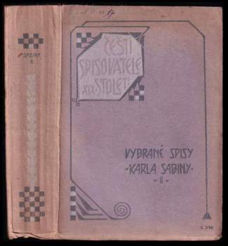 Karel Sabina: Vybrané spisy Karla Sabiny