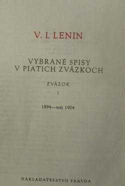 Vladimir Il'jič Lenin: Vybrané spisy v piatich zväzkoch