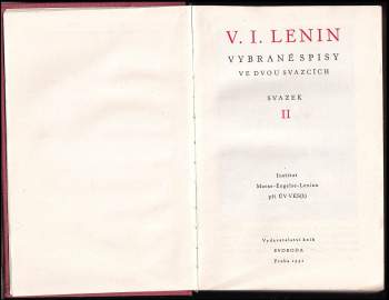Vladimir Il'jič Lenin: Vybrané spisy ve dvou svazcích