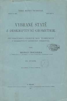 Bedřich Procházka: Vybrané statě z deskriptivní geometrie