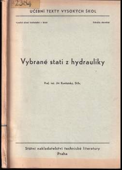 Vybrané stati z hydrauliky
