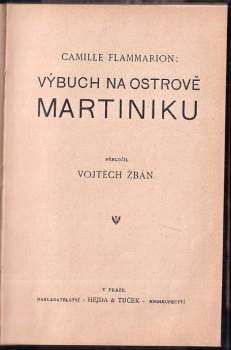Camille Flammarion: Výbuch na ostrově Martiniku