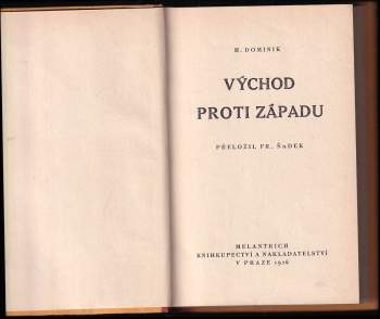Hans Dominik: Východ proti západu