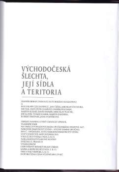 Zdeněk Beran: Východočeská šlechta, její sídla a teritoria
