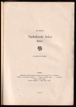 Josef Míchal: Východočeské kolové tance