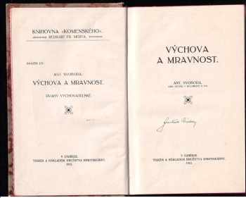 Antonín Svoboda: Výchova a mravnost - Úvahy vychovatelské