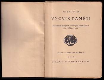 Jan Misárek: Výcvik paměti