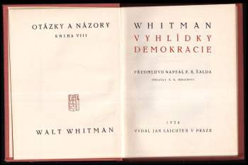 Walt Whitman: Vyhlídky demokracie