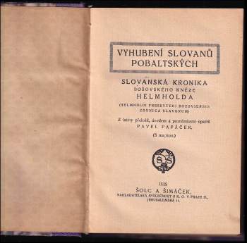 Helmold: Vyhubení Slovanů pobaltských