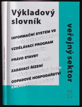 Výkladový slovník : veřejný sektor