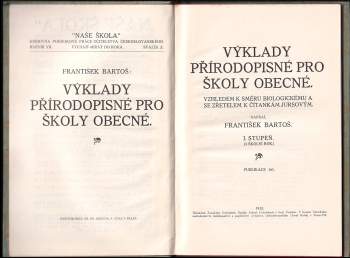 František Bartoš: Výklady přírodopisné pro školy obecné
