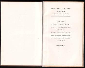Karel Čapek: Výlet do Španěl
