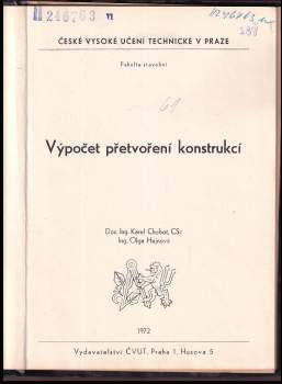 Karel Chobot: Výpočet přetvoření konstrukcí