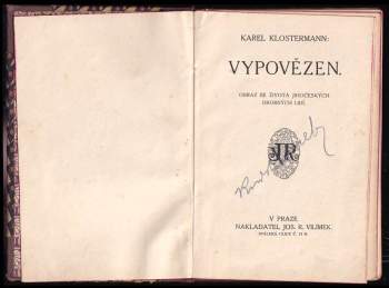 Karel Klostermann: Vypovězen