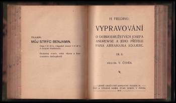 Henry Fielding: Vypravování o dobrodružstvích Josefa Andrewse a jeho přítele pana Abrahama Adamse - 1. a 2. díl