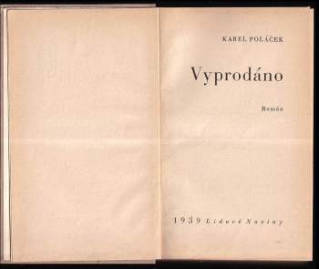 Karel Poláček: Vyprodáno