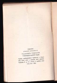 Vladimír Vokolek: Vyprodaný čas
