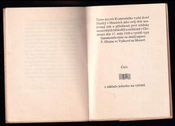 Jan Amos Komenský: Vypsání bibliotéky