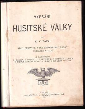 Karel Vladislav Zap: Vypsání husitské války