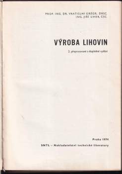 Jiří Uher: Výroba lihovin