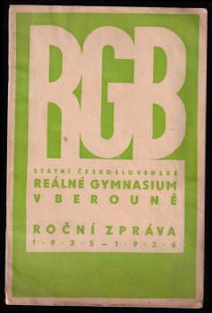Výroční zpráva Městského reálného gymnasia v Berouně za školní rok 1935-1936 - XXV