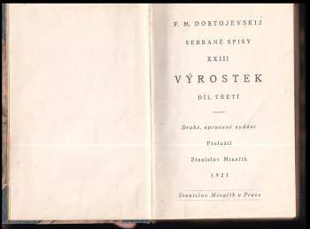 Fedor Michajlovič Dostojevskij: Výrostek