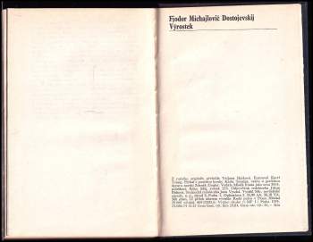 Fedor Michajlovič Dostojevskij: Výrostek