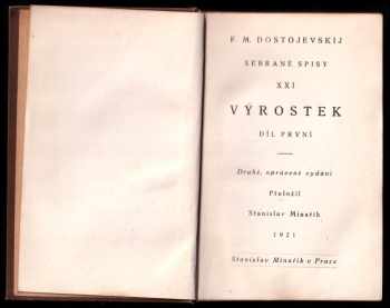 Fedor Michajlovič Dostojevskij: Výrostek