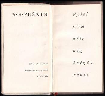 Aleksandr Sergejevič Puškin: Vyšel jsem dřív než hvězda ranní