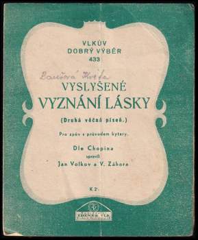 Vyslyšené vyznání lásky