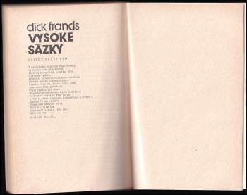 Dick Francis: Vysoké sázky