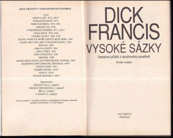 Dick Francis: Vysoké sázky